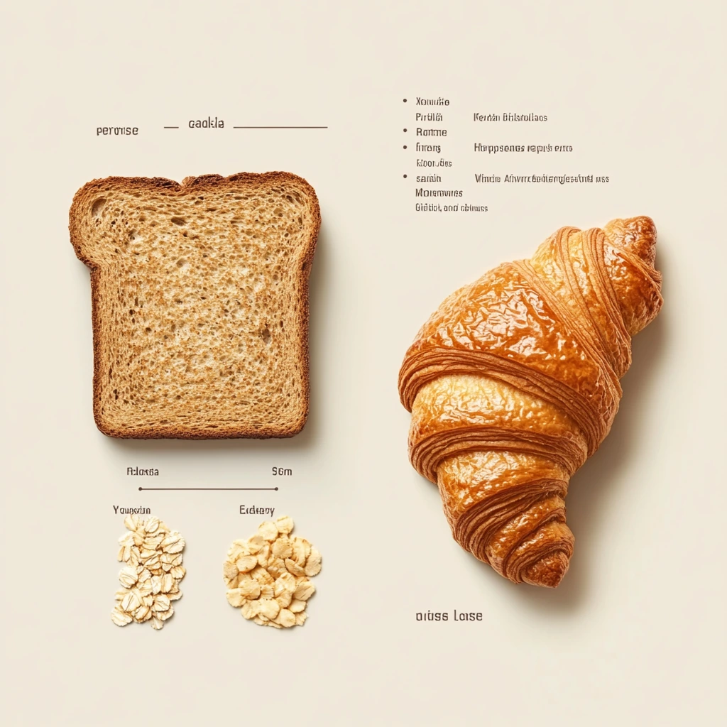 What's healthier toast or croissant?
